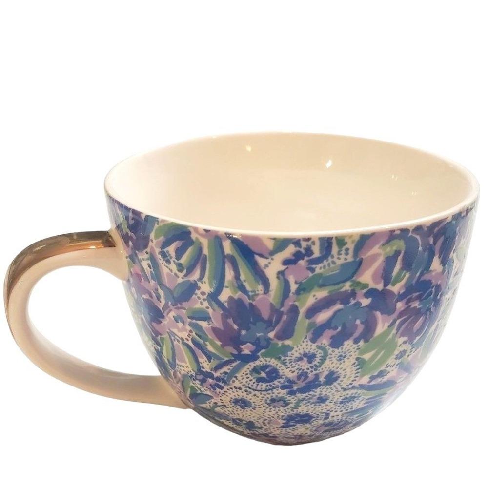 Lilly Pulitzer high‎ sing maintenance  floral blue gold